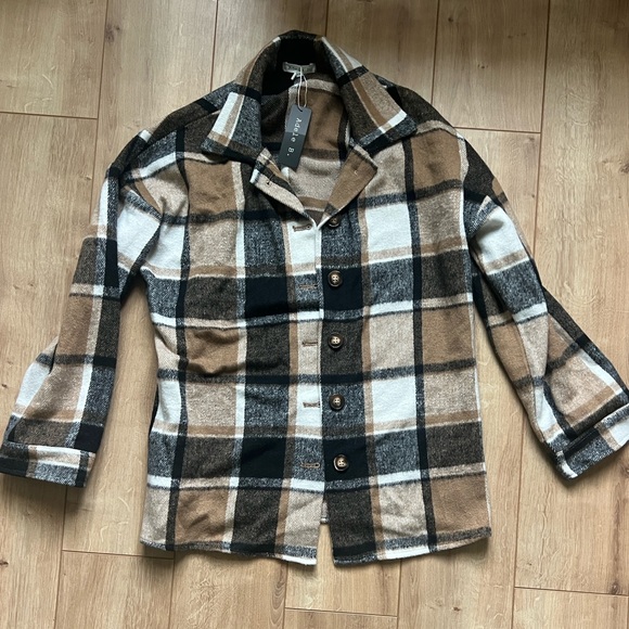 [New w/ tags] Adele B. Plaid Shacket - Picture 1 of 5